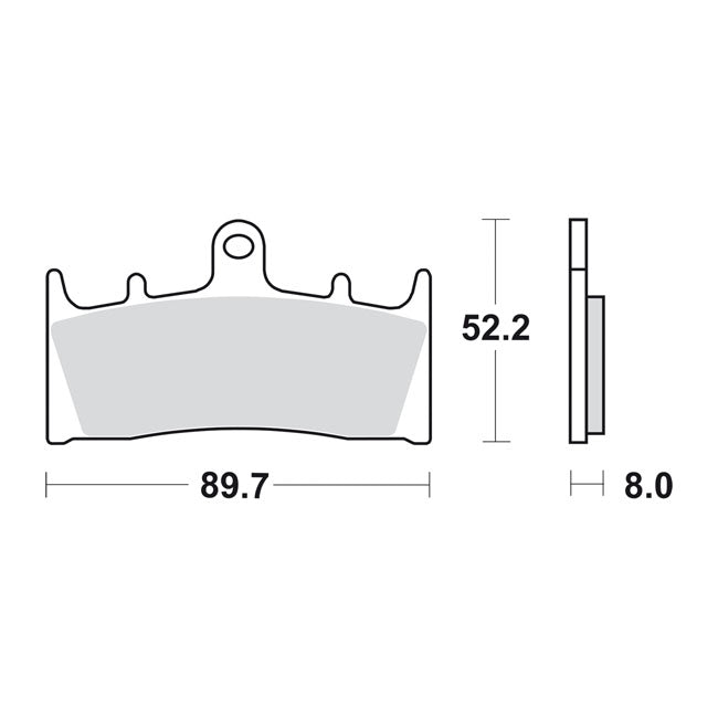 Sbs Brake Pads Street Excel Sintered – Front: for Jaybrake 4 Piston Calipers