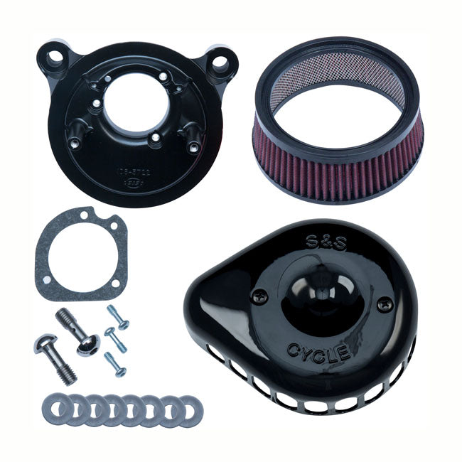 S&S Mini Teardrop Stealth Air Cleaner Kit – 2000–2015 Softail; 1999–2017 Dyna…