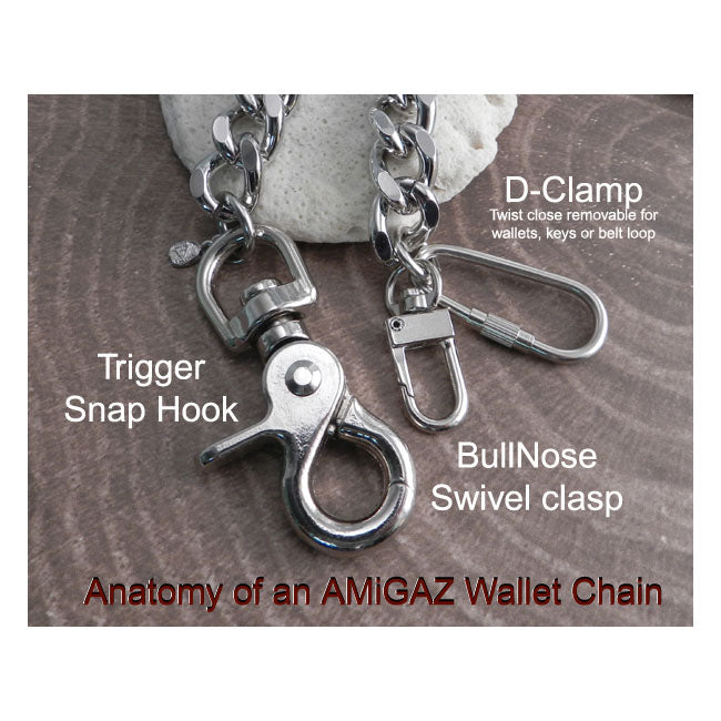Amigaz Small Laser Leash Wallet Chain 16"