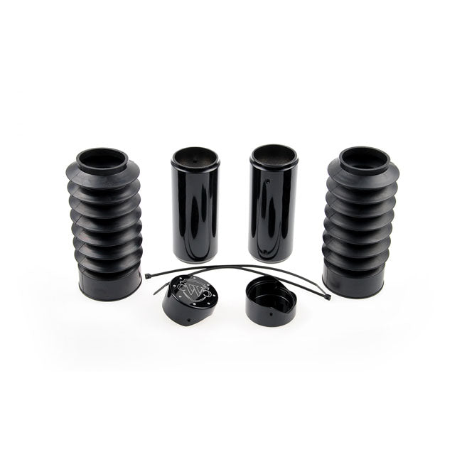 Cult-Werk 6-Piece Fork Tube Cover Kit. Gloss Black. Logo – Softail Breakout: 2018–2019FXBR Breakout…