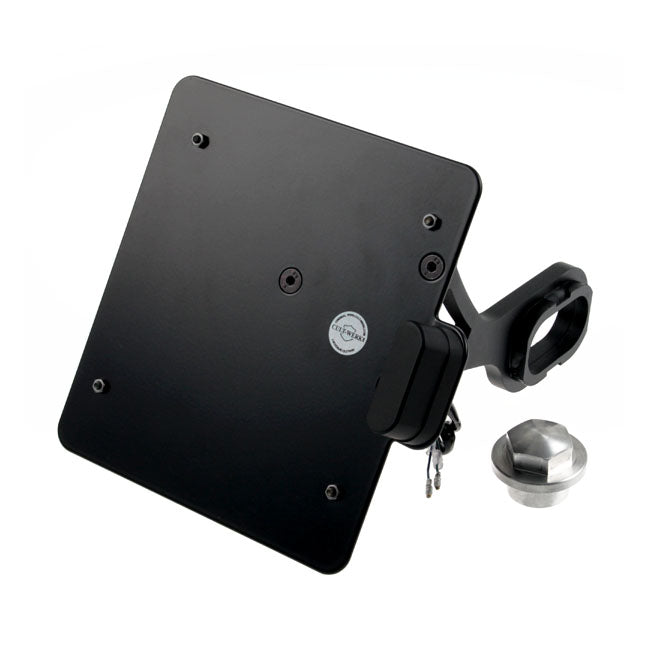 Cult-Werk Side Mount Licence Plate Bracket, Black. Germany – 2018–2026 Softail