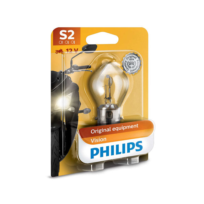 Philips Vision Moto Headlamp Bulb S2. 12V 35W/35W