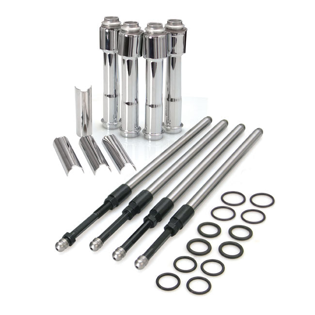 S&S XL Sportster Quickee Pushrod & Cover Kit. Chrome – 2004–2022 XL Sportster