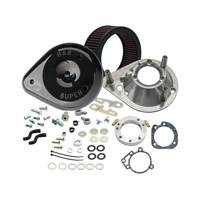 Teardrop Air Cleaner Assembly. Black – 1991–2006 XL Sportster with CV…