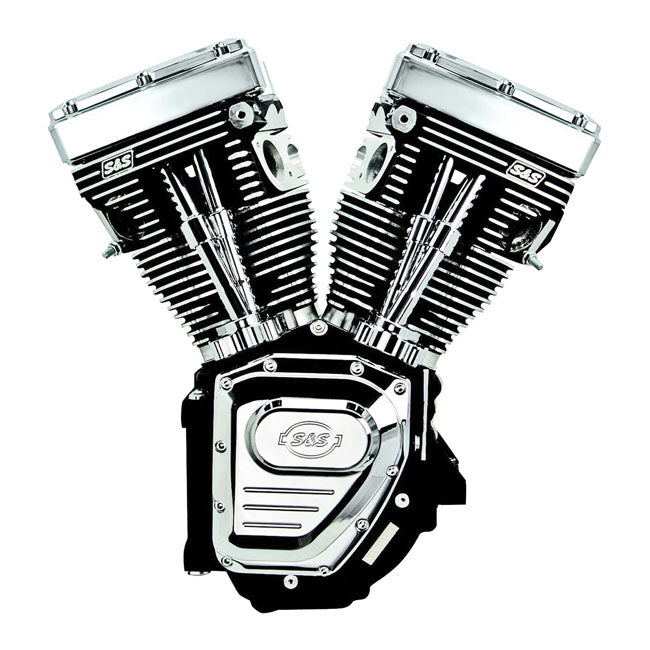 S&S 4-1/8" Bore 124" Long Block Tc Engine. Black/Chrome – 1999–2005 Dyna; 1999–2006 FLT/Touring