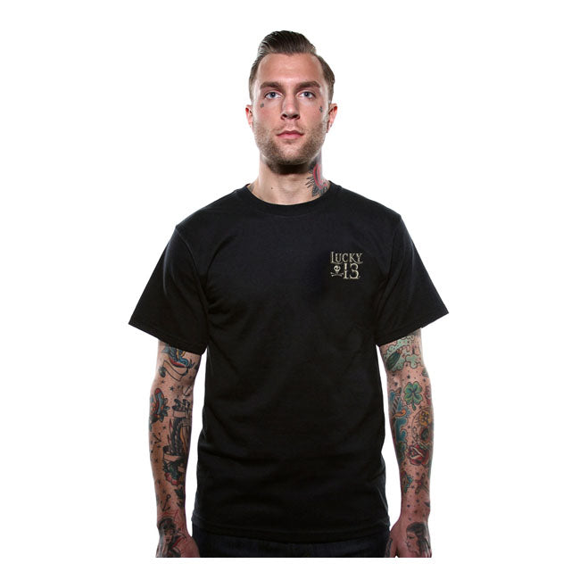 Lucky 13 Dead Skull T-Shirt Black – S