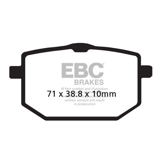 EBC Organic Brake Pads – Front: Yamaha: 1987 XT 600; 1985–1988 XT…