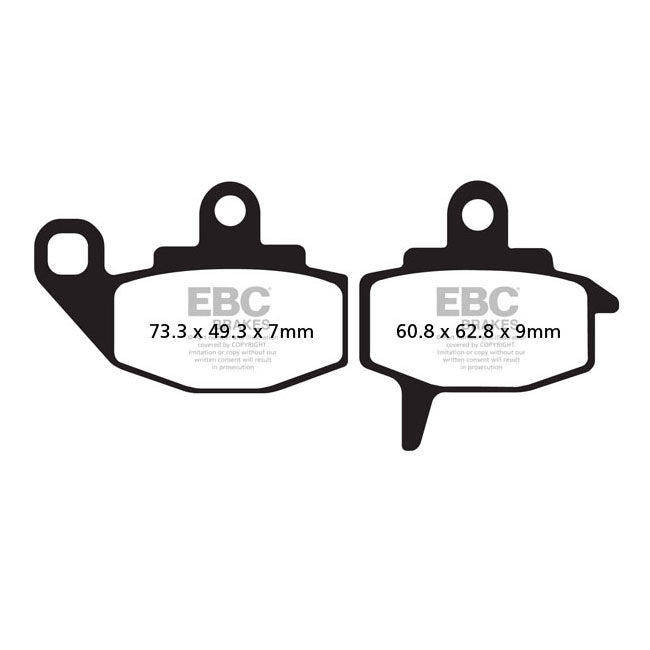 EBC V-pad Semi Sintered Brake Pads – Front: Kawasaki: 1987–1989 KLR 650 A1-A3