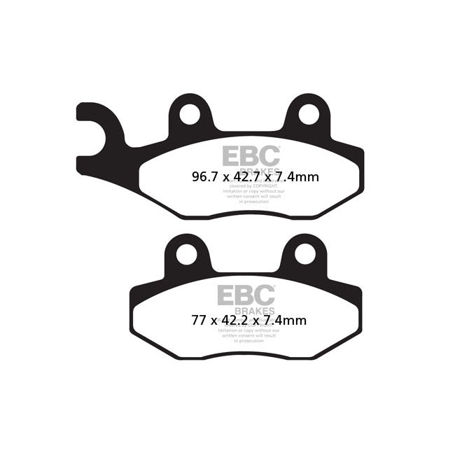 EBC Carbon X / TT Series Brake Pads – Front: Yamaha: 1989–1995 XTZ 750 Super…