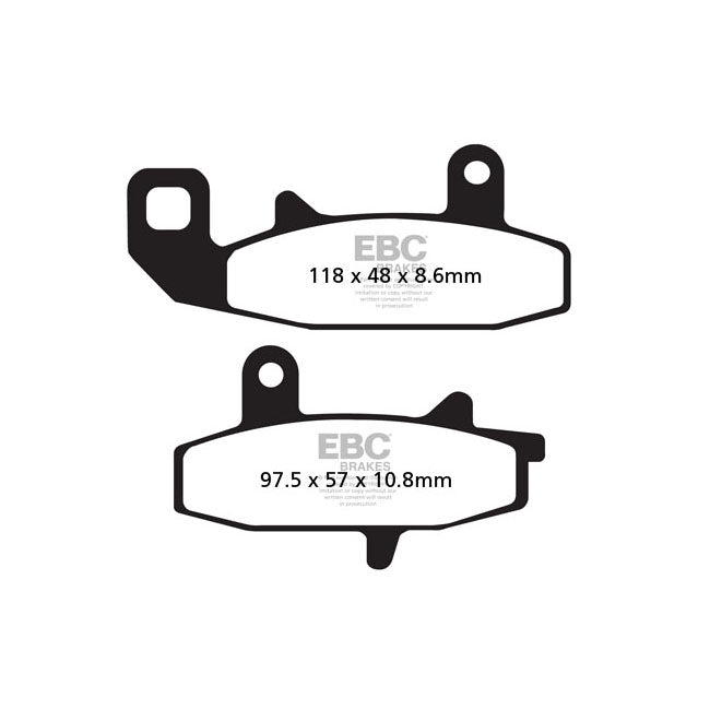EBC Organic Brake Pads – Front: Suzuki: 1990–1991 DR 650 RL/RM…