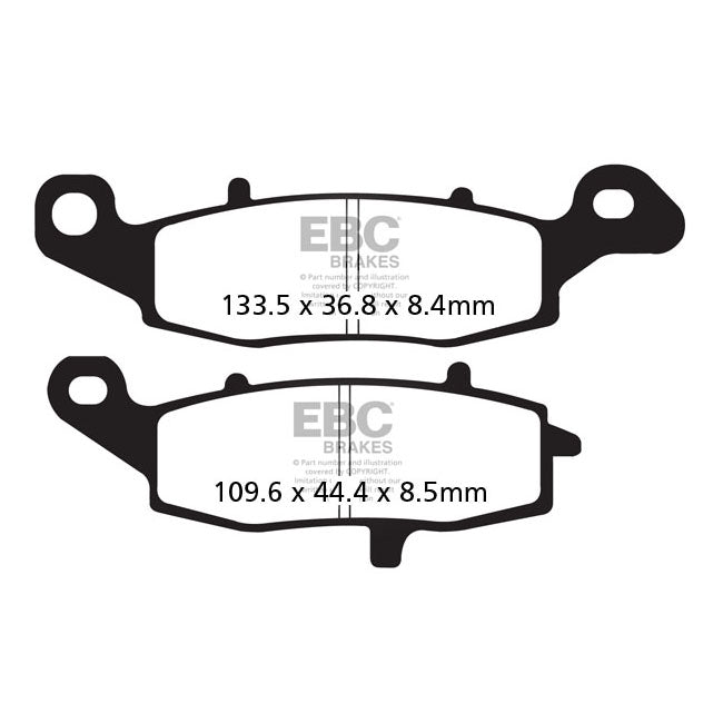 EBC Organic Brake Pads – Front: Kawasaki: 2001–2007 ER-5 ER 500…