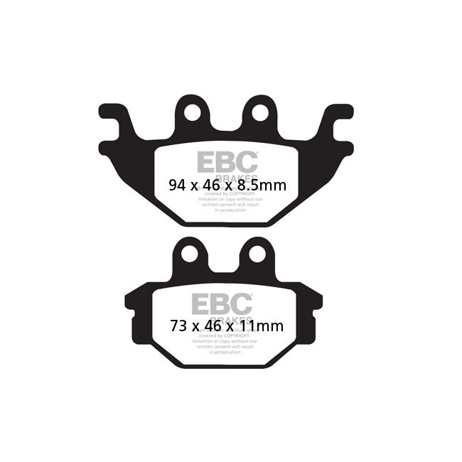 EBC V-pad Semi Sintered Brake Pads – Rear: Indian: 16 Scout Sixty (Toso…
