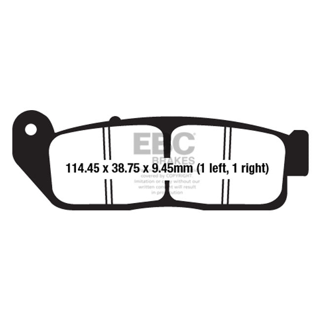 EBC Organic Brake Pads – Front: Indian: 16 Scout Sixty (Toso…
