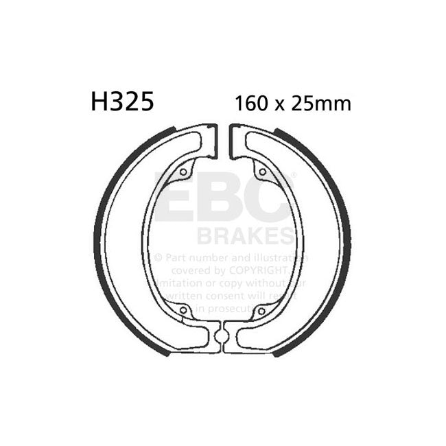 EBC Plain Brake Shoes – Front: Honda: 1981 XL 500 SB