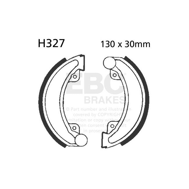EBC Plain Brake Shoes – Front: Honda: 1981 XR 500 RB