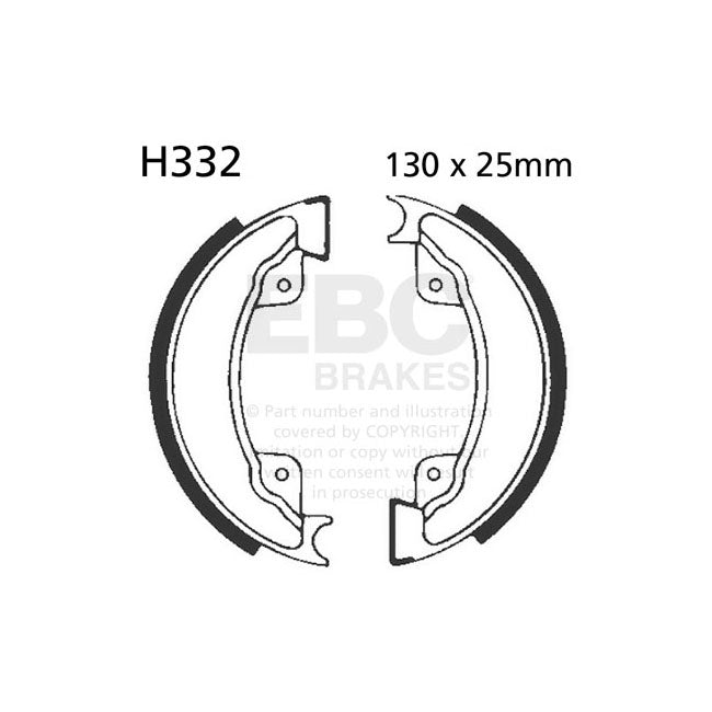 EBC Plain Brake Shoes – Front: Honda: 1982 XL 400 R; 1982 XL 500…