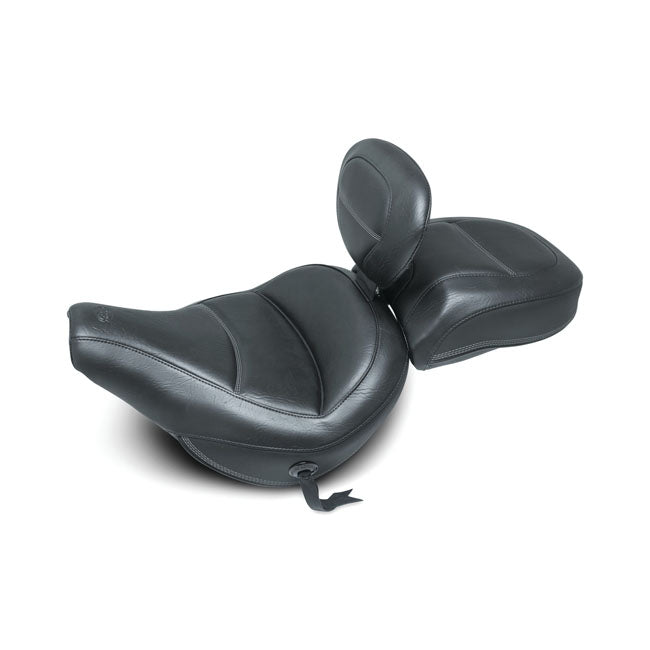 Mustang Standard Touring Solo Seat. with Rider Backrest – Softail: 2018–2025 Flhcs Heritage…