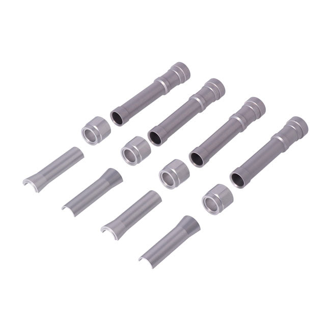 Dippert Shovel Aluminium Pushrod Cover Set. Silver – 1966–1984 Shovelhead