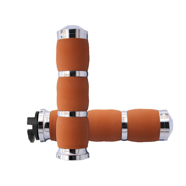 Avon Grips Avon Air Cushioned Grips Chrome Tan – 2015–2026 Indian Scout Models