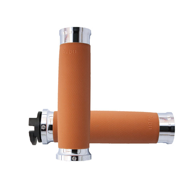 Avon Grips Avon Custom Grips Chrome Tan – 2015–2026 Indian Scout Models