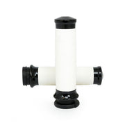 Avon Grips Avon Custom Contour Grips Black Anodized/White – 2008–2025 H-D with E-throttle
