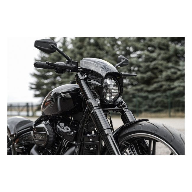 Killer Custom ''Aggressor'' Series Full Fork Cover Set. Black – Softail: 2018–2019fxbr Breakout 107…