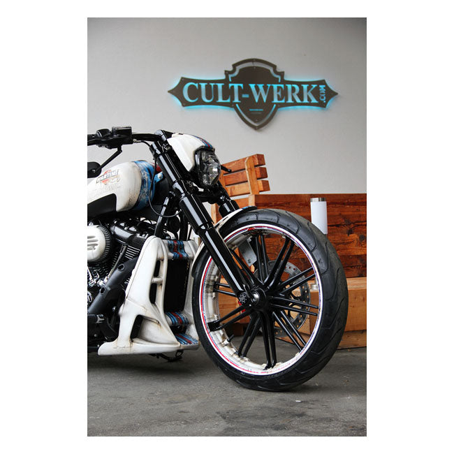 Cult-Werk 6-Piece Fork Tube Cover Kit. Gloss Black – Softail Breakout: 2018–2019fxbr Breakout…