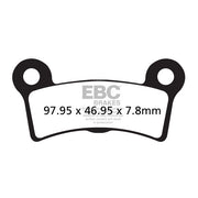 EBC Brake Pads. V-Pad Semi Sintered Copper – Rear: 2009–2013 Trikes