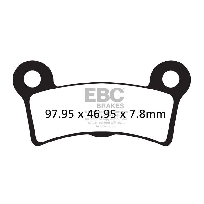 Ebc Brake Pads. V-Pad Semi Sintered Copper – Rear: 2009–2013 Trikes
