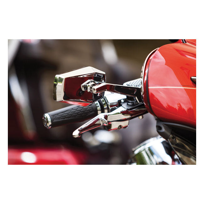 Kuryakyn Hex Mirrors. Chrome, ECE – All H-D