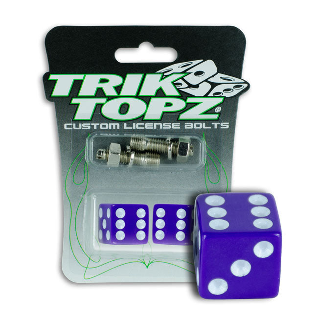 Trik Topz Licence Plate Mounts Dice Dark Purple – Universal