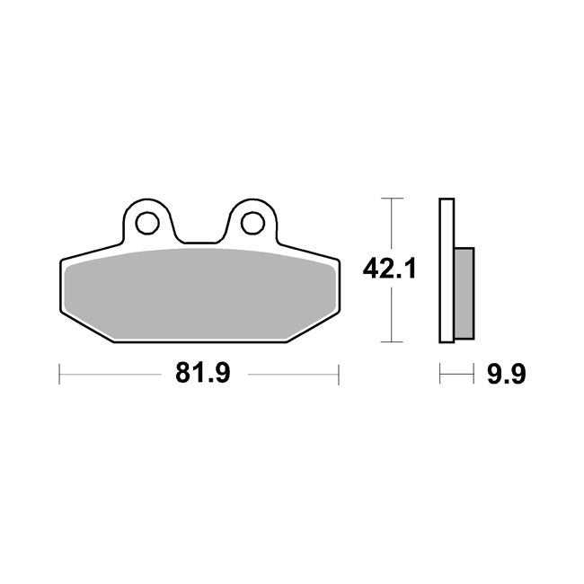 Sbs Brake Pads. Street Carbon Tech (Organic) – Rear: 2018–2026 Softail
