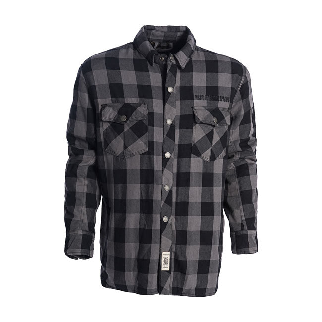 West Coast Choppers Wcc Dominator Riding Flannel Shirt Grey/Black Ce Appr