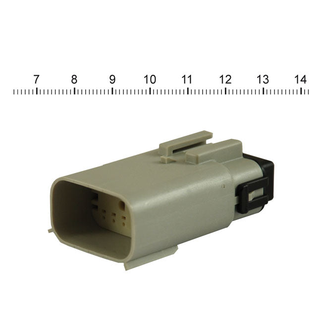 Namz Molex Mx-150 Connector. Grey, Receptacle, 12-Pin – 2007–2026 Various H-D