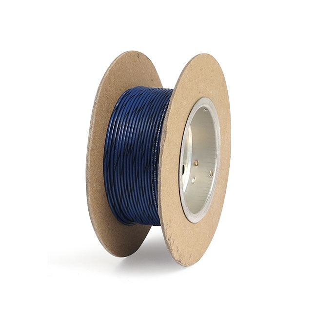 Namz Wire on Spool. 18 Gauge, 100ft. Blue/Black Stripe