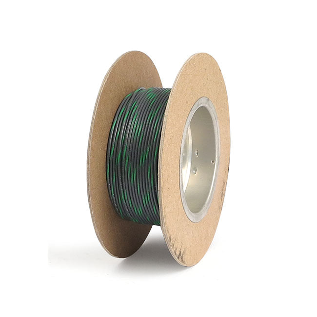 Namz Wire on Spool. 18 Gauge, 100ft. Grey/Green Stripe