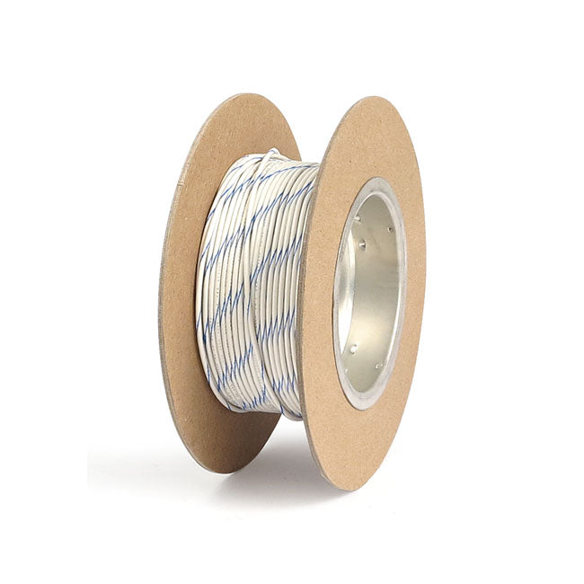 Namz Wire on Spool. 18 Gauge, 100ft. White/Blue