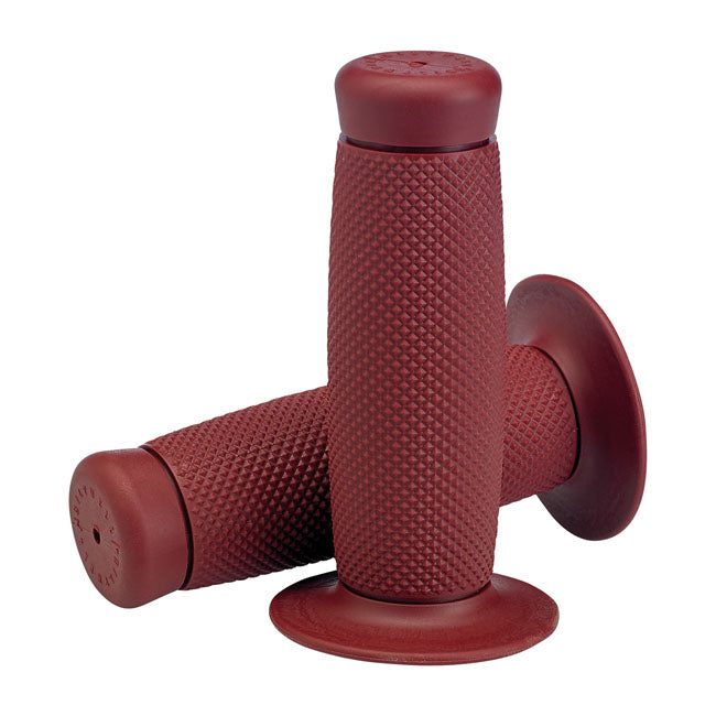 Biltwell 7/8" Tpv Grips Renegade Oxblood – for 7/8" (22 mm) Handlebars