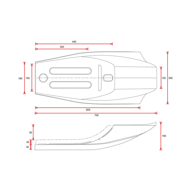 C-Racer Flat Racer Scr14 Seat. Dark Brown – Universal