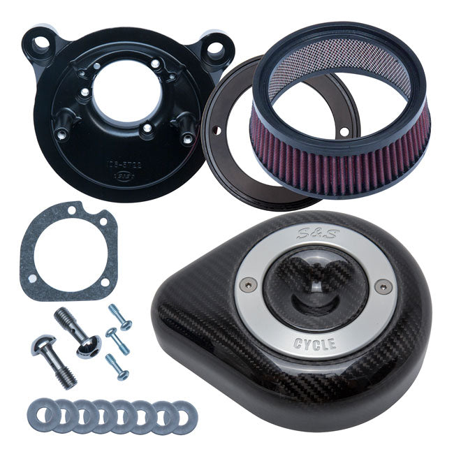 S&S Carbon Teardrop Air Cleaner Kit – 2000–2015 Softail; 1999–2017 Dyna…