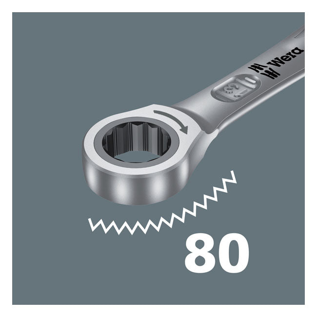 Wera Ratcheting Wrench Set Joker Open/ Box End - US Sizes – 7/16"; 1/2"; 9/16"; 3/4" Bolts and Nuts
