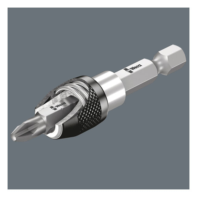 Wera 1/4" Bit Holder with Chuck – 1/4" Drive Din ISO 1173-C 6.3 Bits