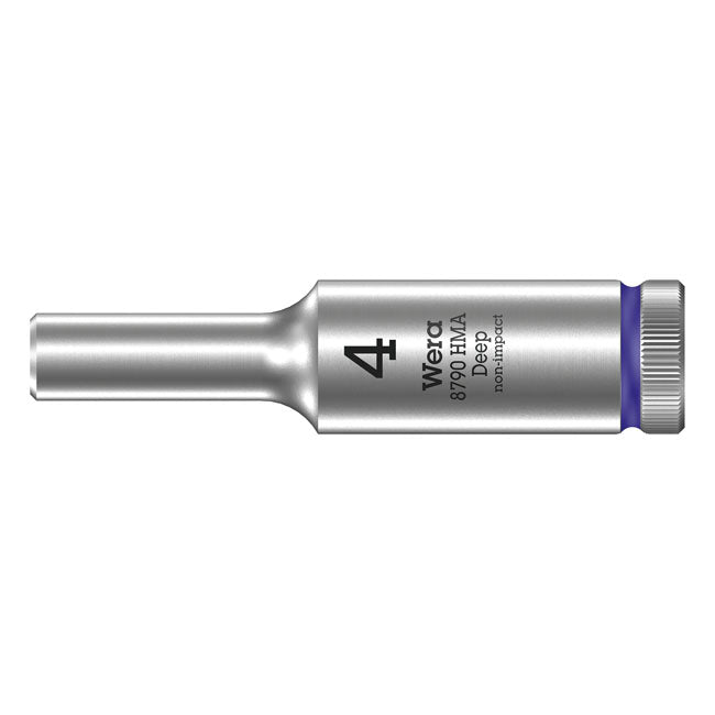 Wera Deep Socket Size 4 mm – 1/4" Drive