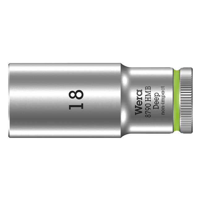 Wera Deep Socket Size 18 mm – 3/8" Drive