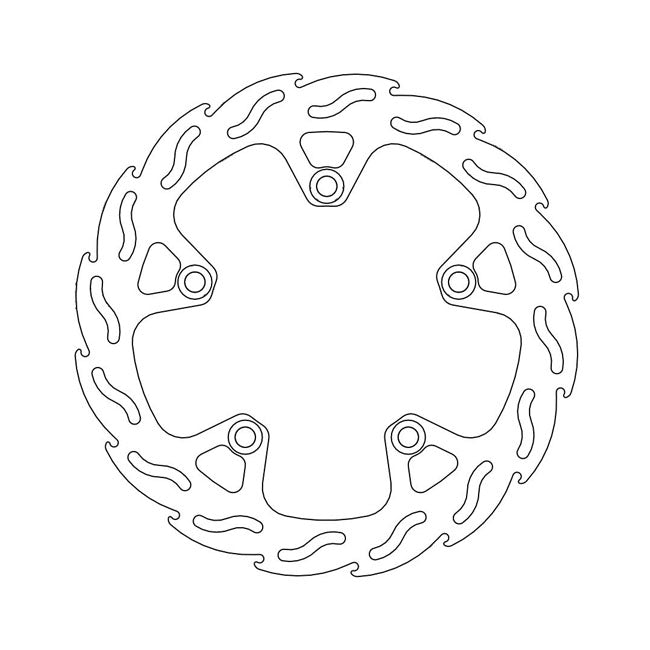 Moto-Master Flame Series Fixed Brake Rotor – Front Left: Suzuki: 2005–2006 Burgman…