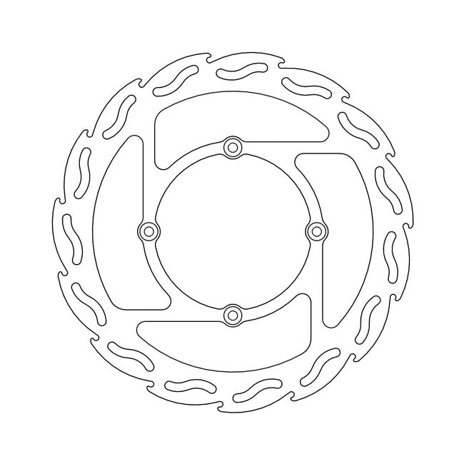 Moto-Master Flame Series Fixed Brake Rotor – Front Left: Kawasaki: 1993–2003 KLX 650…