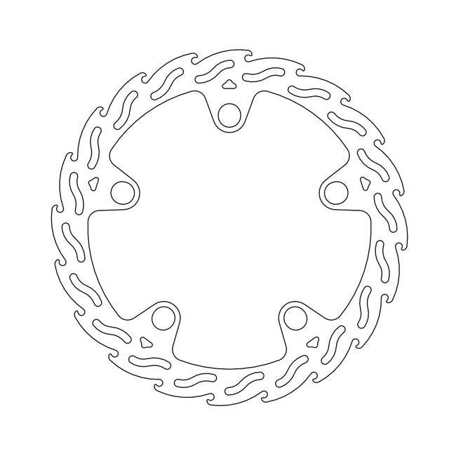 Moto-Master Flame Series Fixed Brake Rotor – Front Left: HONDA: 2014–2017 GL 1800…