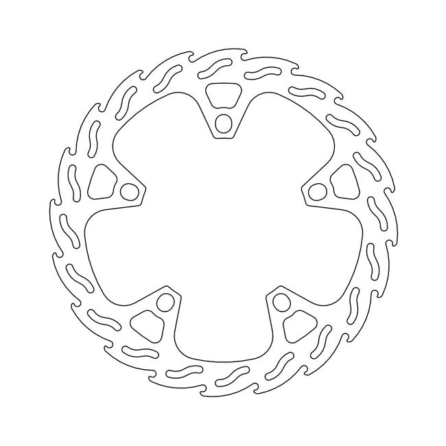 Moto-Master Flame Series Fixed Brake Rotor – Front Left: Aprilia: 12-Up SRV 850 (ABS)