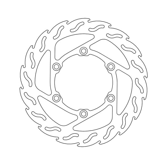 Moto-Master Flame Series Fixed Brake Rotor – Front Left: SUZUKI: 96 DR 650 S SE