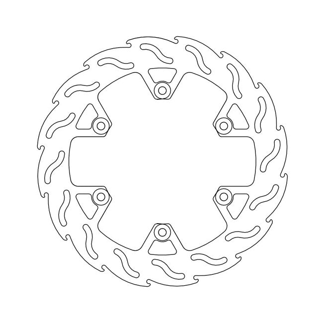 Moto-Master Flame Series Fixed Brake Rotor – Front Right: YAMAHA: 1986–1988 FZ 750…